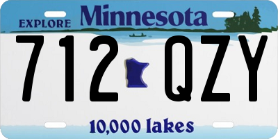 MN license plate 712QZY