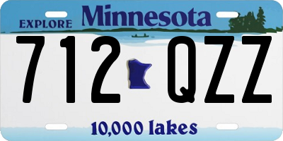 MN license plate 712QZZ