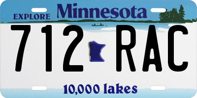 MN license plate 712RAC