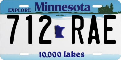 MN license plate 712RAE