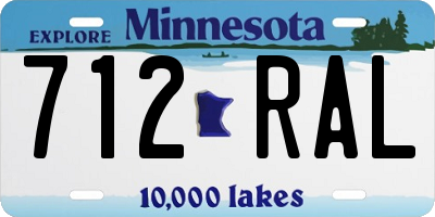 MN license plate 712RAL