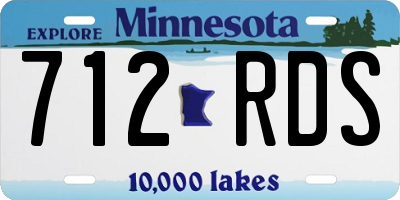 MN license plate 712RDS