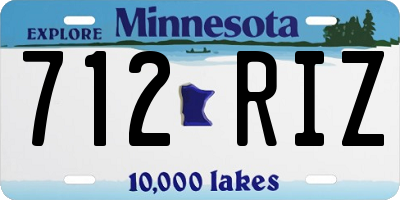 MN license plate 712RIZ
