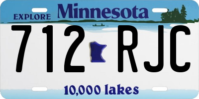 MN license plate 712RJC