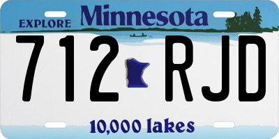 MN license plate 712RJD