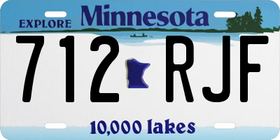 MN license plate 712RJF