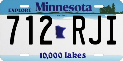 MN license plate 712RJI