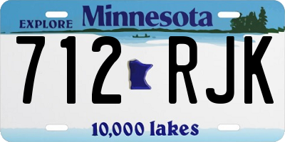MN license plate 712RJK
