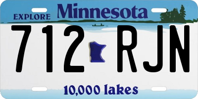 MN license plate 712RJN