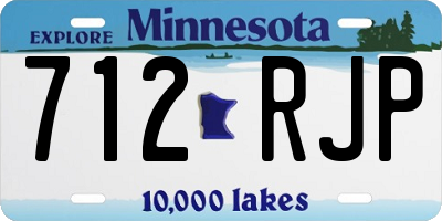 MN license plate 712RJP
