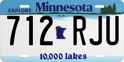 MN license plate 712RJU