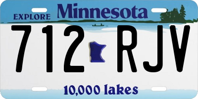 MN license plate 712RJV