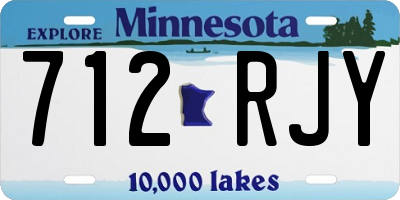 MN license plate 712RJY