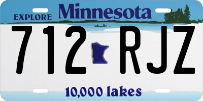 MN license plate 712RJZ