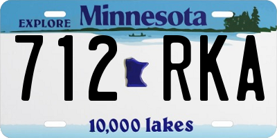 MN license plate 712RKA