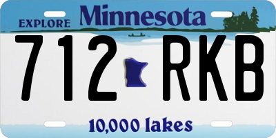 MN license plate 712RKB