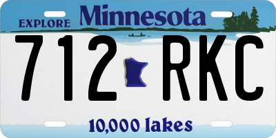 MN license plate 712RKC