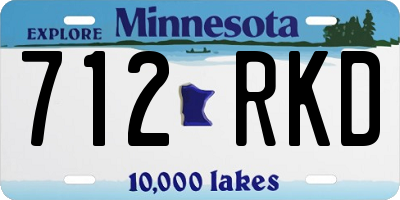 MN license plate 712RKD