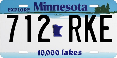 MN license plate 712RKE