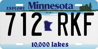 MN license plate 712RKF