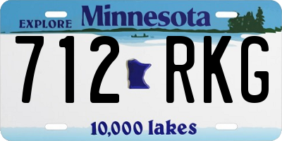 MN license plate 712RKG
