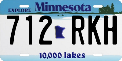MN license plate 712RKH