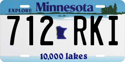 MN license plate 712RKI