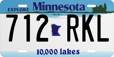 MN license plate 712RKL