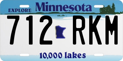 MN license plate 712RKM