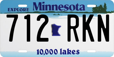 MN license plate 712RKN
