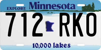 MN license plate 712RKO