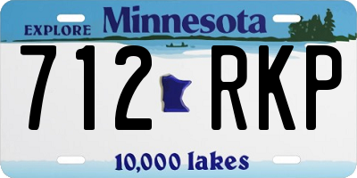 MN license plate 712RKP