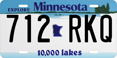 MN license plate 712RKQ