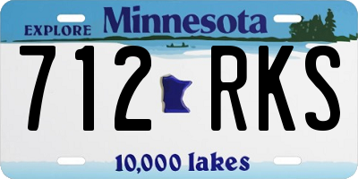 MN license plate 712RKS