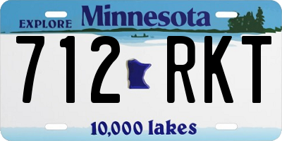 MN license plate 712RKT