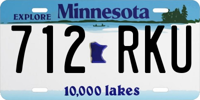 MN license plate 712RKU
