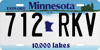 MN license plate 712RKV