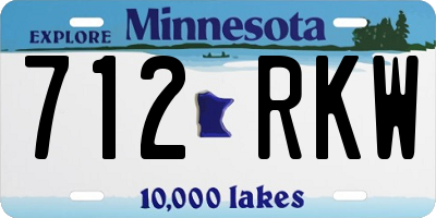 MN license plate 712RKW