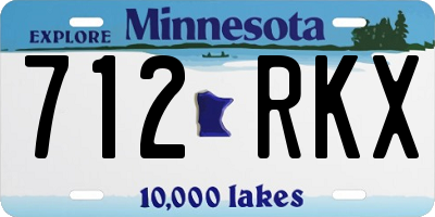 MN license plate 712RKX