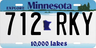 MN license plate 712RKY