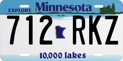 MN license plate 712RKZ