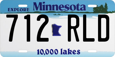MN license plate 712RLD