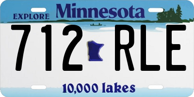 MN license plate 712RLE