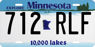 MN license plate 712RLF