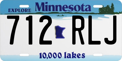 MN license plate 712RLJ