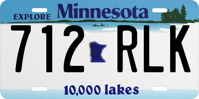 MN license plate 712RLK