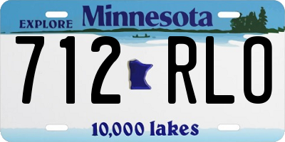 MN license plate 712RLO