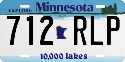 MN license plate 712RLP