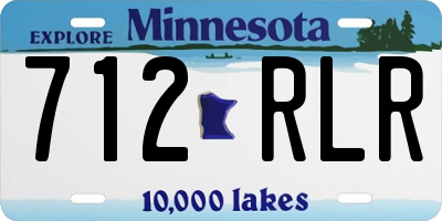 MN license plate 712RLR