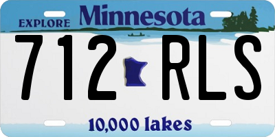 MN license plate 712RLS